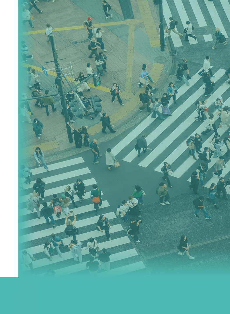 People crossing the road